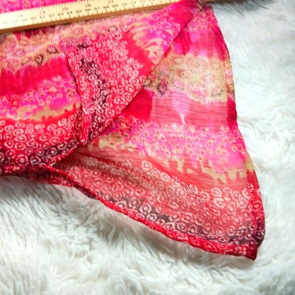 Bill Blass Jeans Vintage Sheer Embellished Tunic/ Midi Pink Women's 2X Runs Smal - Picture 13 of 14